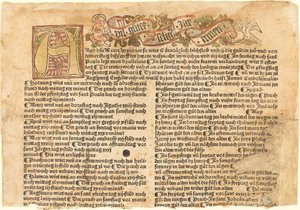 首字母A和一个新年愿望，1483年。 作者 不明