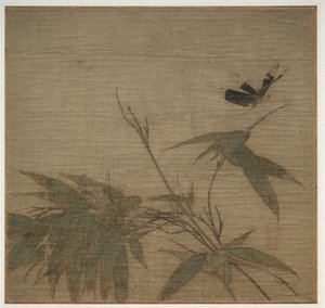 昆虫和竹子，十三世纪。 作者 不明