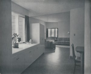 内饰-弗朗西斯·埃尔斯沃思·劳埃德（Francis Ellsworth Lloyd），加利福尼亚州费尔法克斯的房子，1942年 作者 不明