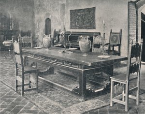 内政部，达万扎蒂宫-带有帕尔马或摩德纳区的15世纪餐桌，1928年 作者 不明