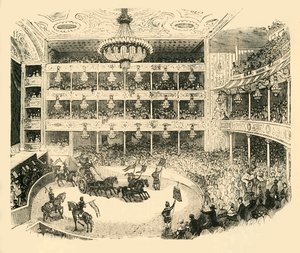 1843年，Astleys露天剧场内部，c1878。 作者 不明