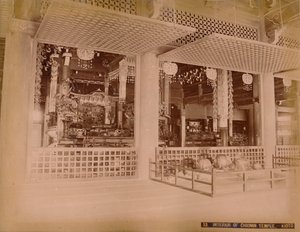 千秋神庙的内部，基奥，c1890-1900 作者 不明