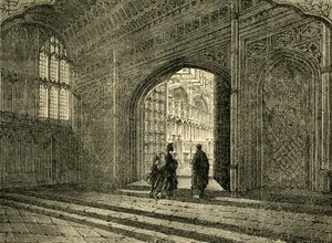 亨利七世小教堂的内部，1881年。 作者 不明