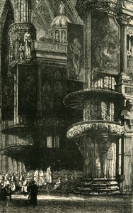 米兰大教堂内部，1890年。 作者 不明
