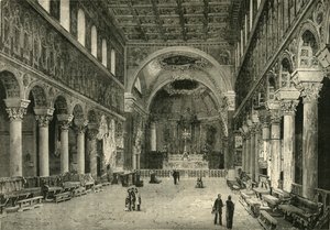 San Apollinare Nuovo内部，拉文纳，1890年。 作者 不明