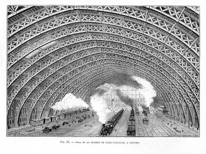 伦敦圣潘克拉斯火车站内部，1865年 作者 不明