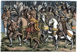 1870年，弗朗西斯一世和亨利八世在《金布场》上的访谈，1520年。 作者 不明