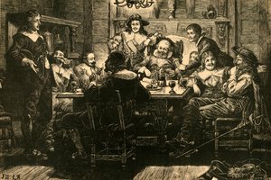 1897年，在魔鬼酒馆将伦道夫介绍给本·琼森。 作者 不明