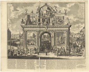 投资方案：1720年，在被毁股东的墓地竖起纪念拱门。 作者 不明