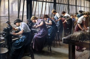 钢铁，铸造厂 女工切割文件 作者 不明