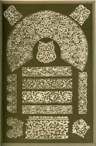 意大利文艺复兴时期的花边，1898年。 作者 不明