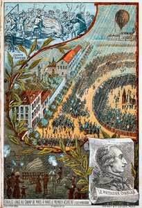 雅克·查尔斯（Jacques Charles）从1783年至1890年代在巴黎战神广场（Champ de Mars）发射了他的第一个浮空器。 作者 不明