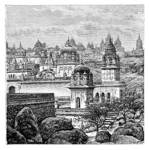 吉安娜神庙，朱纳加德，古吉拉特邦，印度，1895年 作者 不明