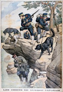 带狗的日本士兵在1904年的日俄战争中将俄罗斯人藏匿 作者 不明