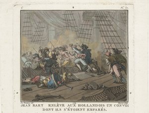 1789年6月29日，吉恩·巴特（Jean Bart）在特塞尔（Texel）战役中。 作者 不明