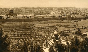 耶路撒冷，橄榄山，c1918-c1939。 作者 不明