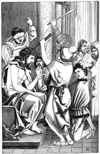 耶稣加冕荆棘，1870年 作者 不明