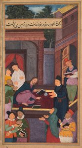 耶稣在《 1605-1604年圣洁的奇迹镜子》上写在地上。 作者 不明