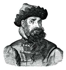 约翰·古登堡（Johann Gutenberg），德国金属工人和发明家，16世纪，1870年 作者 不明
