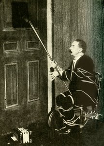 约翰·内维尔·马斯克林（John Nevil Maskelyne）表演了精神内阁错觉，c1910。 作者 不明