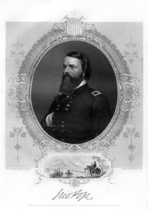 约翰·波普（John Pope），1862年至1867年在美国内战中担任联盟总书记 作者 不明
