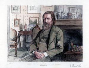 约翰·拉斯金（John Ruskin）1819-1900，英国评论家，作家，诗人和画家，1886年 作者 不明