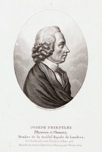 Joseph Priestley, English-American theologian and chemist, c 1780 作者 不明