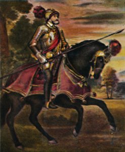 查理五世皇帝（1500至1558年）。 -提香绘画，1934年。 作者 不明