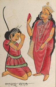 卡拉卡图（Kalaketu）在1800年代从女神昌迪（Chandi）那里获得了恩赐。 作者 不明