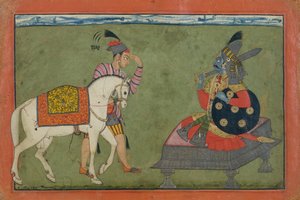 Kalki Avatar，毗湿奴的未来化身，ca。 1700-1710。 作者 不明