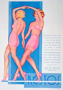 Kestos女用贴身内衣广告，1935年 作者 不明
