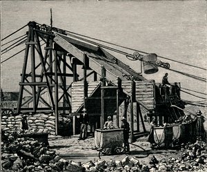 金伯利（Kimbereley）钻石矿：1896年生出直径钻石的装置 作者 不明