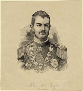 塞尔维亚亚历山大国王（1876-1903），c。 1889年 作者 不明