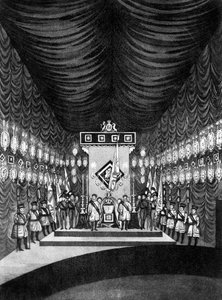 乔治四世国王躺在温莎城堡的状态，1830年 作者 不明