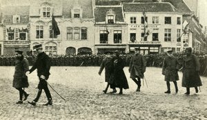 第一次世界大战，1920年12月4日，比利时五世国王乔治五世在比利时弗恩斯举行。 作者 不明