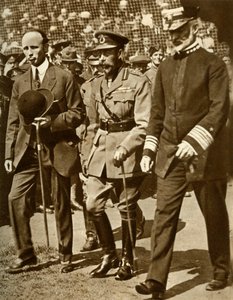 乔治五世国王1935年在伦敦斯坦福德桥参加棒球比赛。 作者 不明
