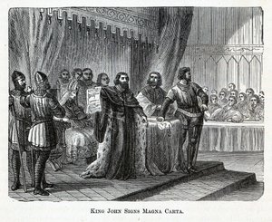 约翰国王签署《大宪章》，1882年 作者 不明