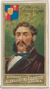 桑威奇群岛的国王，来自世界主权系列N34，为Allen & Ginter Ciga...，1889。 作者 不明
