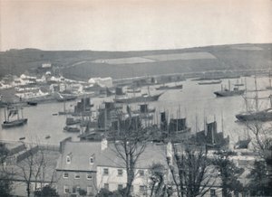 金塞尔（Kinsale）-港口渔船队，1895年 作者 不明