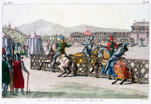 骑士在比赛中搏击，十二世纪，c1815 作者 不明