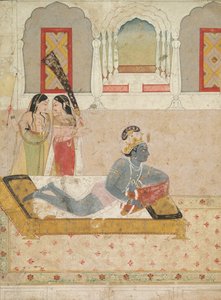 克里希纳等待拉达，c。 1750年至1760年。 作者 不明