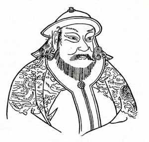 蒙古帝国的忽必烈汗1215-1294年，元朝始祖，1912年 作者 不明