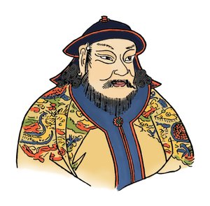 蒙古帝国的忽必烈汗1215-1294年，元朝始祖，1912年 作者 不明