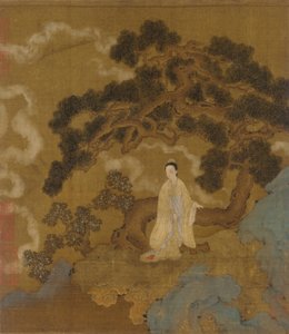 松树下的女士，明朝，16世纪。 作者 不明