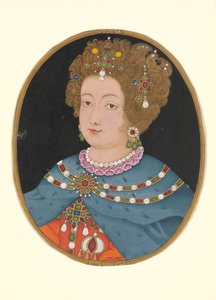 穿着伊丽莎白时代服装的女士，17世纪末。 作者 不明
