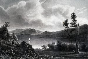 纽约，乔治湖，1855年 作者 不明