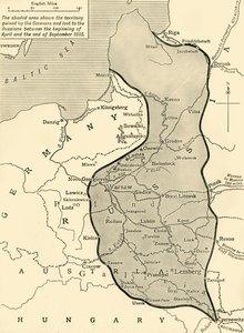 德国从俄罗斯夺取的土地，第一次世界大战，1915年，c1920年。 作者 不明