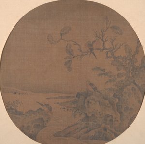 有鸟的风景。 作者 不明