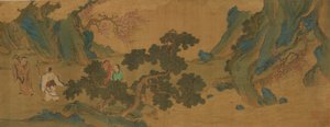 山中的道教仙人景观，明或清代，17世纪。 作者 不明