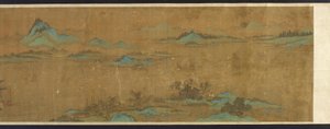 有宫殿的风景，明朝，16-17世纪。 作者 不明